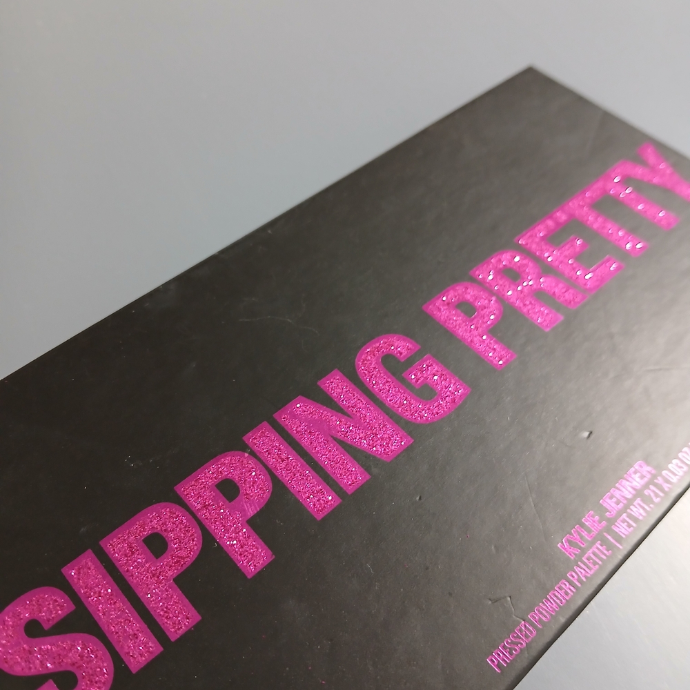 Kylie Cosmetics Sipping Pretty Eyeshadow Palette - Pink and Black